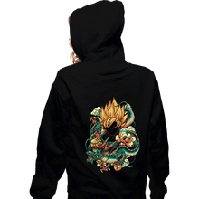 Load image into Gallery viewer, Secret_Shirts Zippered Hoodies, Unisex / Small / Black Colorful Dragon.