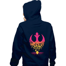 Load image into Gallery viewer, Daily_Deal_Shirts Zippered Hoodies, Unisex / Small / Navy Fractured Rebellion 1984