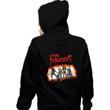 Load image into Gallery viewer, Shirts Zippered Hoodies, Unisex / Small / Black Invaders