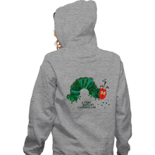 Load image into Gallery viewer, Secret_Shirts Zippered Hoodies, Unisex / Small / Sports Grey A Very Hangry Caterpillar