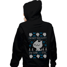 Load image into Gallery viewer, Daily_Deal_Shirts Zippered Hoodies, Unisex / Small / Black SarCATstic
