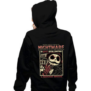 Daily_Deal_Shirts Zippered Hoodies, Unisex / Small / Black Nightmare Midnight Special
