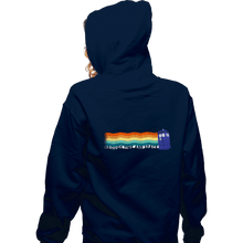 Load image into Gallery viewer, Secret_Shirts Zippered Hoodies, Unisex / Small / Navy Through Time And Space