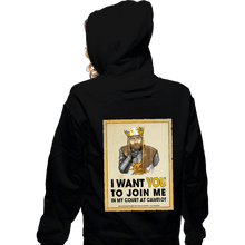Load image into Gallery viewer, Secret_Shirts Zippered Hoodies, Unisex / Small / Black Knights Wanted