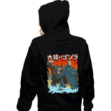 Load image into Gallery viewer, Daily_Deal_Shirts Zippered Hoodies, Unisex / Small / Black Ozaru VS Gojira