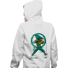 Load image into Gallery viewer, Daily_Deal_Shirts Zippered Hoodies, Unisex / Small / White Green Ranger Sumi-e