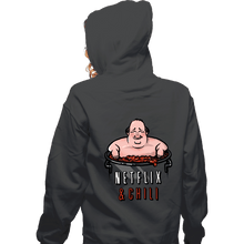 Load image into Gallery viewer, Secret_Shirts Zippered Hoodies, Unisex / Small / Dark Heather Netflix And Chili