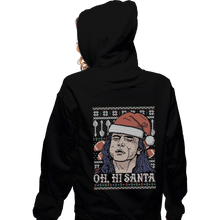 Load image into Gallery viewer, Shirts Pullover Hoodies, Unisex / Small / Black Oh hi Santa