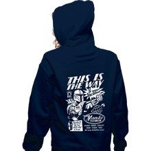 Load image into Gallery viewer, Daily_Deal_Shirts Zippered Hoodies, Unisex / Small / Navy Mando Space Lines