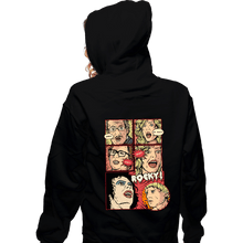 Load image into Gallery viewer, Daily_Deal_Shirts Zippered Hoodies, Unisex / Small / Black Janet, Dr. Scott, Janet, Brad, Rocky!