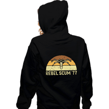 Load image into Gallery viewer, Daily_Deal_Shirts Zippered Hoodies, Unisex / Small / Black Rebel Scumm 77
