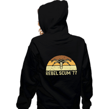 Load image into Gallery viewer, Daily_Deal_Shirts Zippered Hoodies, Unisex / Small / Black Rebel Scumm 77