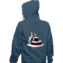 Load image into Gallery viewer, Shirts Zippered Hoodies, Unisex / Small / Indigo Blue Saber In The Stone