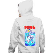 Load image into Gallery viewer, Shirts Zippered Hoodies, Unisex / Small / White Paws