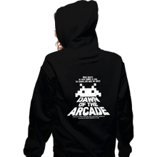 Load image into Gallery viewer, Daily_Deal_Shirts Zippered Hoodies, Unisex / Small / Black Dawn Of The Arcade