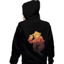 Load image into Gallery viewer, Shirts Zippered Hoodies, Unisex / Small / Black Bloodhound Sunset