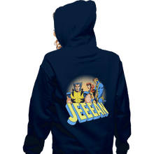 Load image into Gallery viewer, Shirts Zippered Hoodies, Unisex / Small / Navy Distracted Jeeean