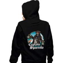 Load image into Gallery viewer, Secret_Shirts Zippered Hoodies, Unisex / Small / Black Capt. Jack Black Sparrow