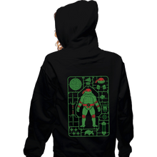 Load image into Gallery viewer, Daily_Deal_Shirts Zippered Hoodies, Unisex / Small / Black Raphael Model Sprue