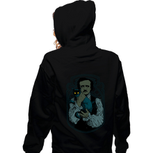 Load image into Gallery viewer, Shirts Zippered Hoodies, Unisex / Small / Black Poe And The Black Cat
