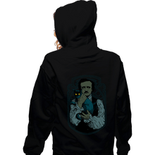 Load image into Gallery viewer, Shirts Zippered Hoodies, Unisex / Small / Black Poe And The Black Cat