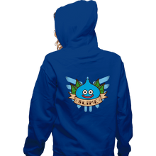 Load image into Gallery viewer, Secret_Shirts Zippered Hoodies, Unisex / Small / Royal Blue Slime Quest