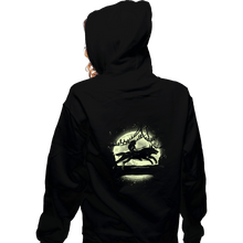 Load image into Gallery viewer, Shirts Zippered Hoodies, Unisex / Small / Black Moonlight Wolf Princess