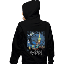 Load image into Gallery viewer, Shirts Zippered Hoodies, Unisex / Small / Black Space Wars