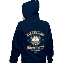 Load image into Gallery viewer, Secret_Shirts Zippered Hoodies, Unisex / Small / Navy Airbending University