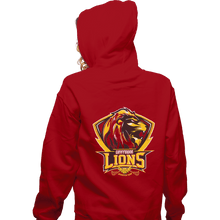 Load image into Gallery viewer, Shirts Zippered Hoodies, Unisex / Small / Red Gryffindors Lions