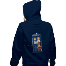 Load image into Gallery viewer, Daily_Deal_Shirts Zippered Hoodies, Unisex / Small / Navy Tardis Cats
