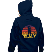 Load image into Gallery viewer, Daily_Deal_Shirts Zippered Hoodies, Unisex / Small / Navy Twoo Wuv
