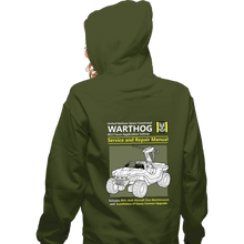 Load image into Gallery viewer, Daily_Deal_Shirts Zippered Hoodies, Unisex / Small / Military Green Warthog Manual