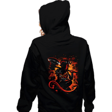 Load image into Gallery viewer, Daily_Deal_Shirts Zippered Hoodies, Unisex / Small / Black The Tiefling Warrior

