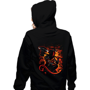 Daily_Deal_Shirts Zippered Hoodies, Unisex / Small / Black The Tiefling Warrior