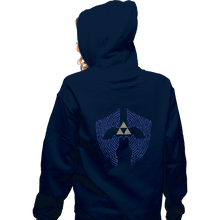Load image into Gallery viewer, Shirts Zippered Hoodies, Unisex / Small / Navy Triforce Labyrinth