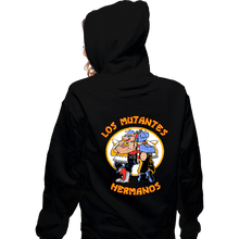 Load image into Gallery viewer, Daily_Deal_Shirts Zippered Hoodies, Unisex / Small / Black Los Mutantes Hermanos