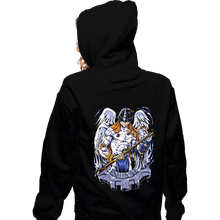 Load image into Gallery viewer, Daily_Deal_Shirts Zippered Hoodies, Unisex / Small / Black Battle Angemon
