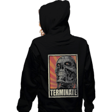 Load image into Gallery viewer, Shirts Zippered Hoodies, Unisex / Small / Black Terminate