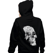Load image into Gallery viewer, Shirts Zippered Hoodies, Unisex / Small / Black Horror Skull