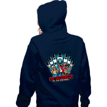 Load image into Gallery viewer, Daily_Deal_Shirts Zippered Hoodies, Unisex / Small / Navy Family VS Machines
