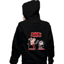 Load image into Gallery viewer, Shirts Pullover Hoodies, Unisex / Small / Black Puzzle Pig
