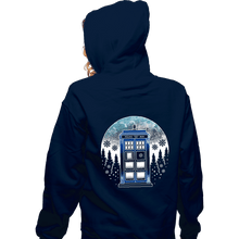 Load image into Gallery viewer, Secret_Shirts Zippered Hoodies, Unisex / Small / Navy Time And Space And Snow