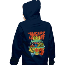 Load image into Gallery viewer, Secret_Shirts Zippered Hoodies, Unisex / Small / Navy Misery Machine