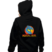 Load image into Gallery viewer, Daily_Deal_Shirts Zippered Hoodies, Unisex / Small / Black Mortal Duel