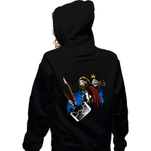 Load image into Gallery viewer, Daily_Deal_Shirts Zippered Hoodies, Unisex / Small / Black The Hammer Returns