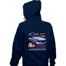 Load image into Gallery viewer, Secret_Shirts Zippered Hoodies, Unisex / Small / Navy Ask About the Little Red Button