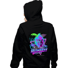 Load image into Gallery viewer, Shirts Zippered Hoodies, Unisex / Small / Black Mr Grouchy x CoDdesigns Neon Retro Tee