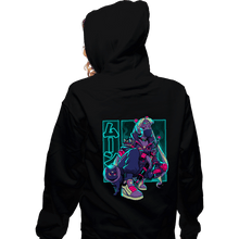 Load image into Gallery viewer, Daily_Deal_Shirts Zippered Hoodies, Unisex / Small / Black Neon Waxing Moon