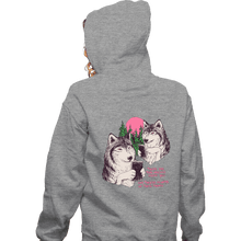 Load image into Gallery viewer, Daily_Deal_Shirts Zippered Hoodies, Unisex / Small / Sports Grey Two Wolves On Their Phones